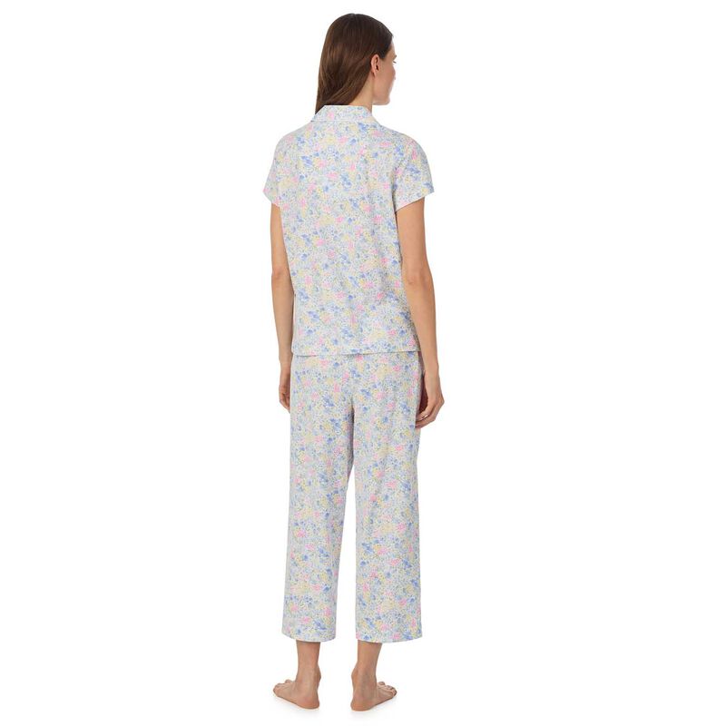 Lauren Ralph Lauren Cotton Knit S/S Notch Collar Pajama Set image number 1
